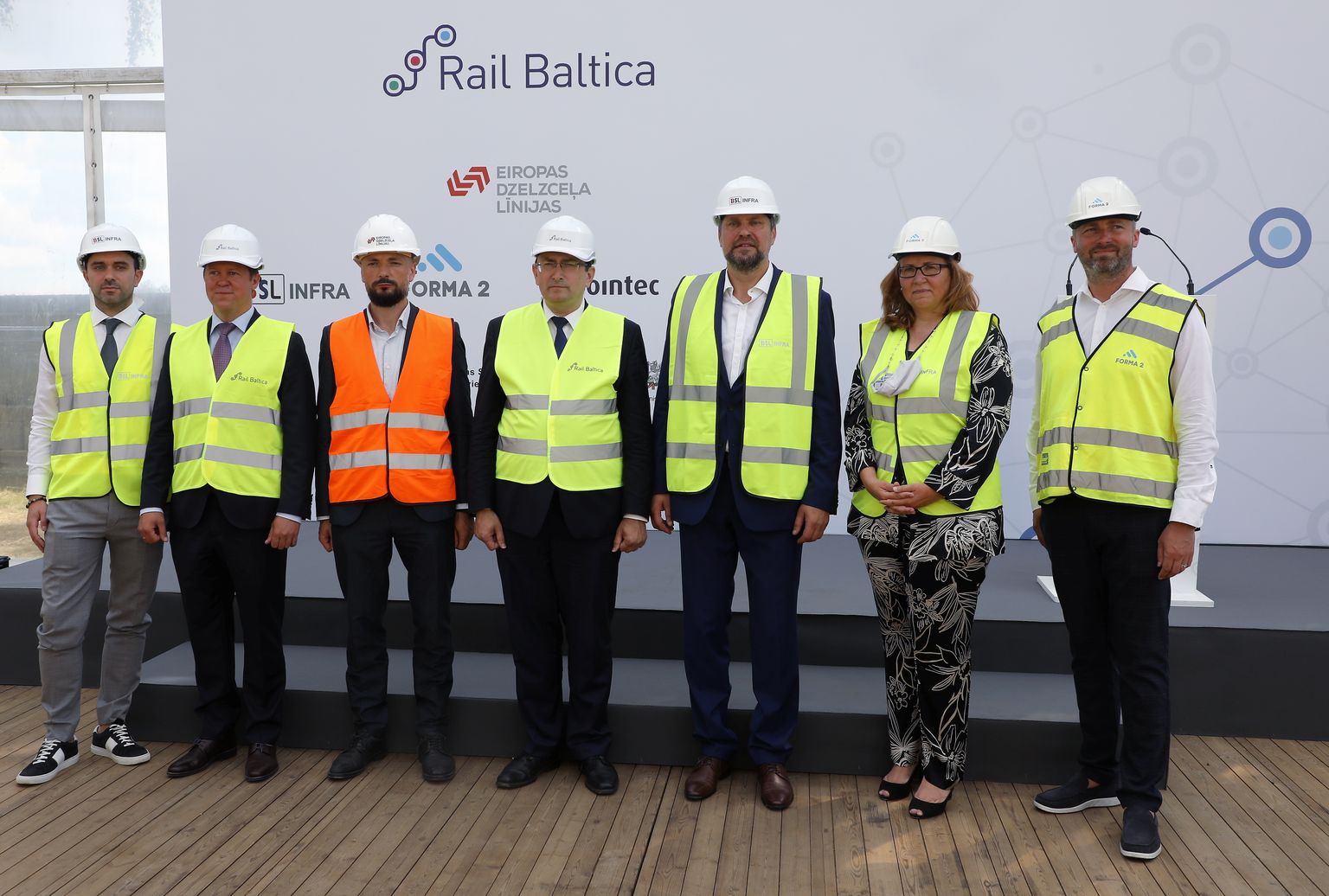 Dzelzceļa projekta "Rail Baltica" stacijas un infrastruktūras būvlaukuma lidostā "Rīga" atklāšanas pasākums.