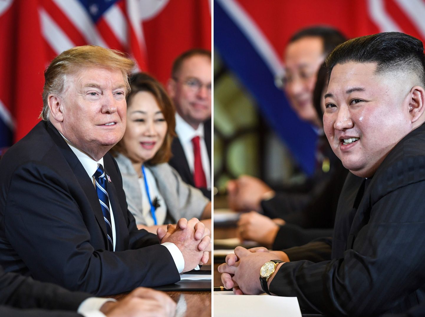 Ziemeļkorejas līderis Kims Čenuns un ASV prezidents Donalds Tramps
