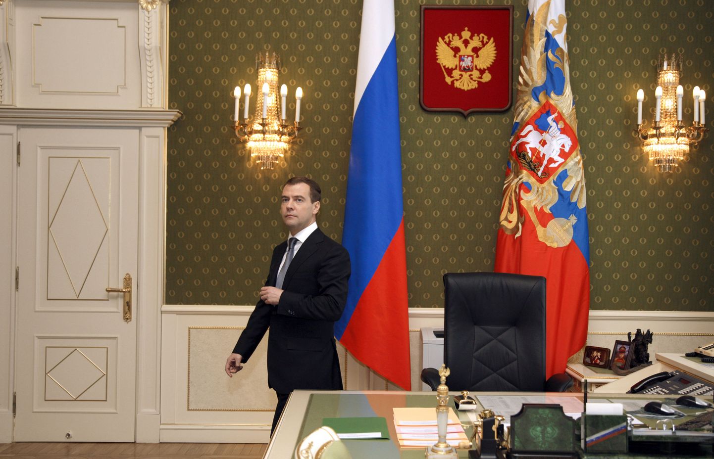 Venemaa president oma tööruumides.