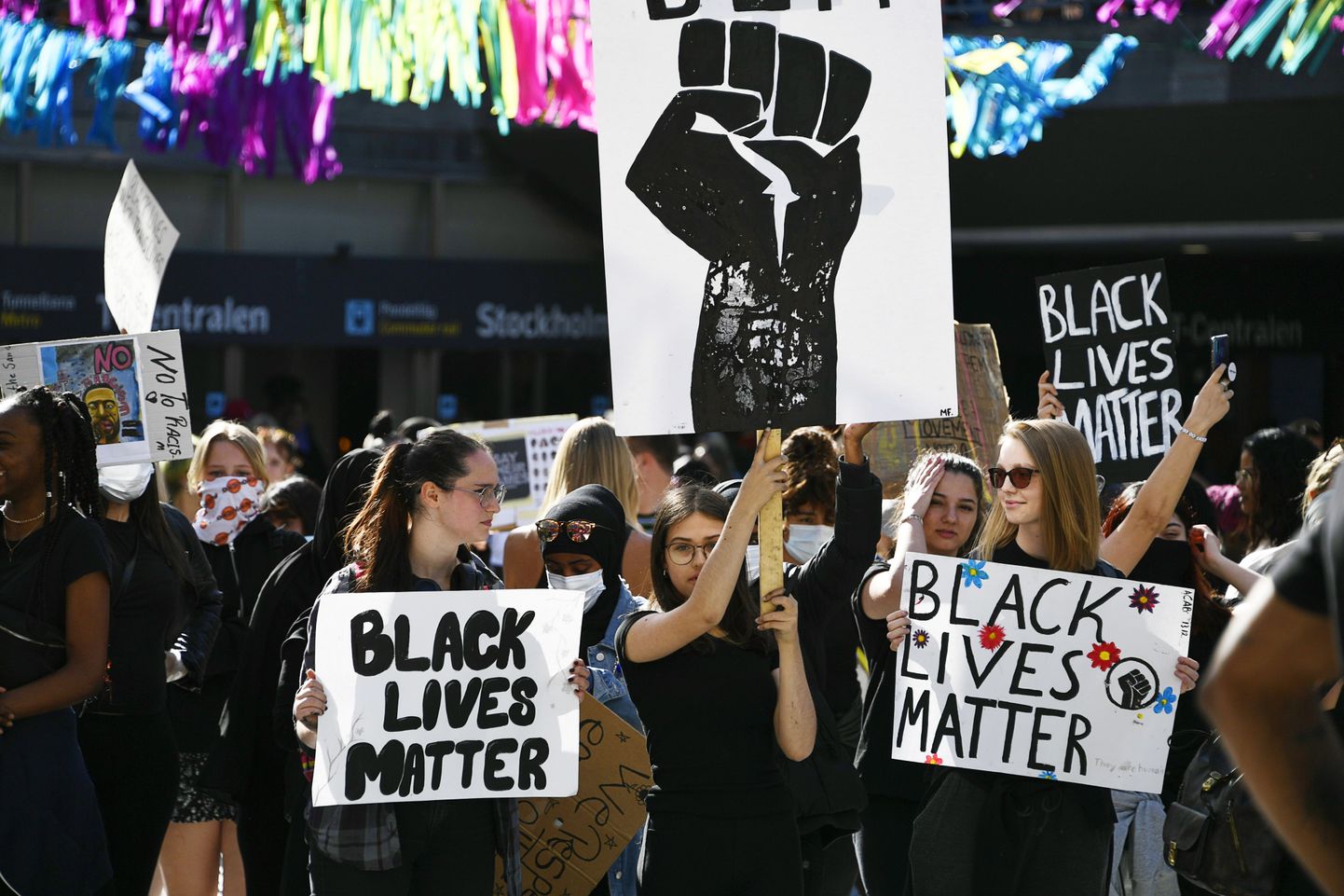 Black Lives Matter protest Rootsis Stockholmis.