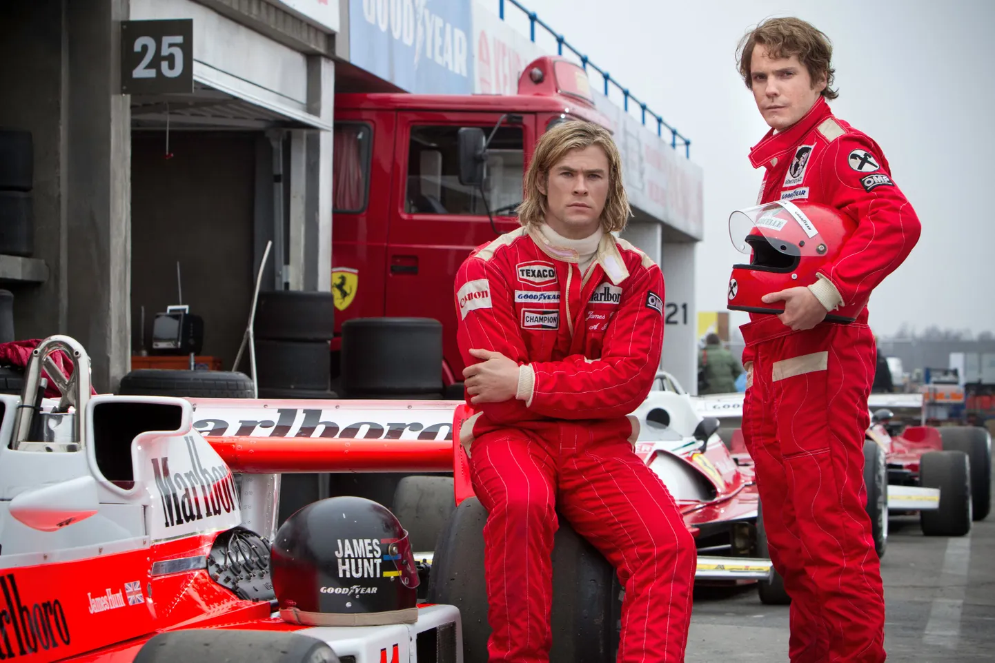 Chris Hemsworth, Daniel Bruhl, "Rush"
