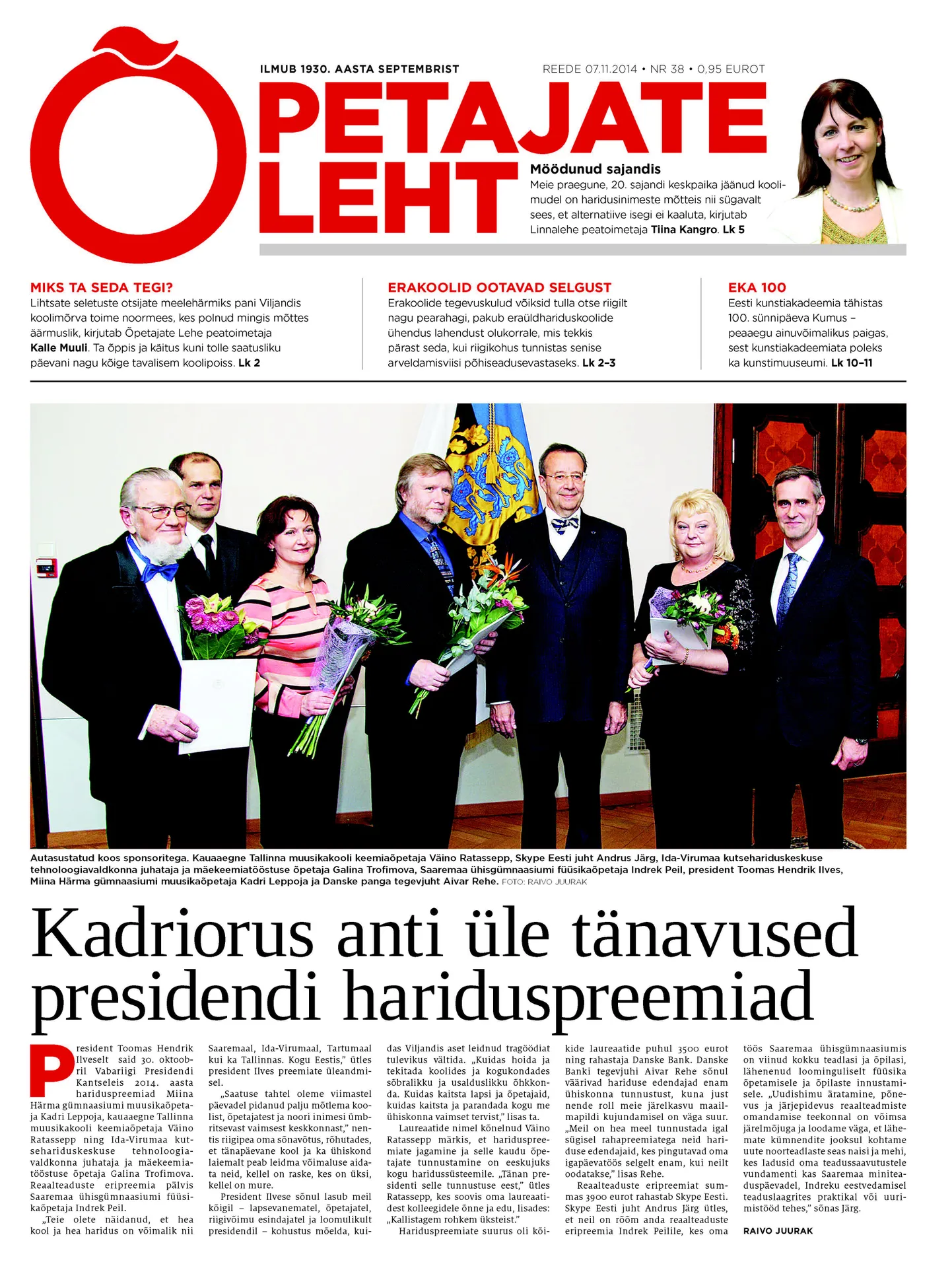 Õpetajate Leht 7. novembril