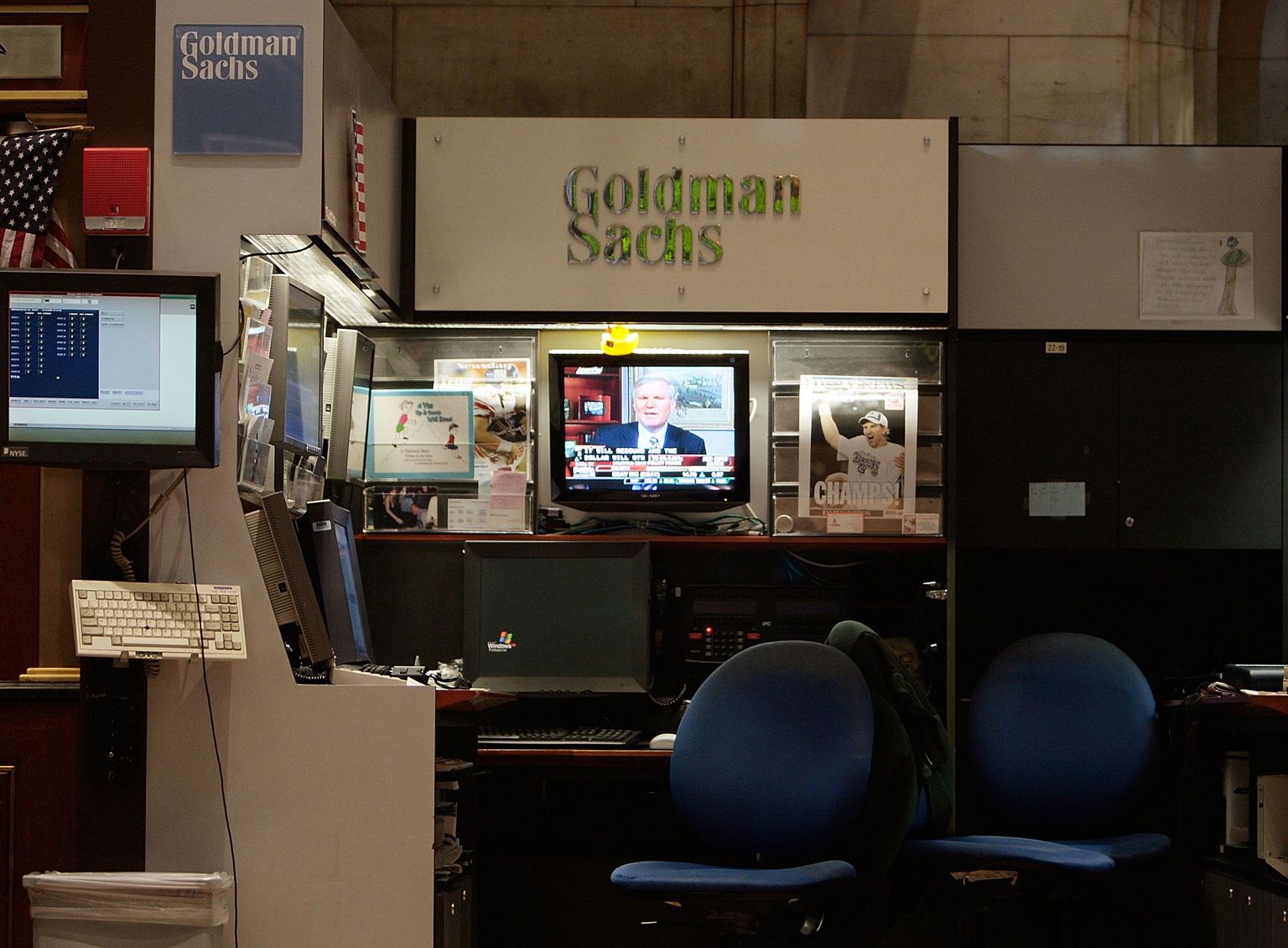 Goldman Sachsi maaklerite töönurk New Yorgi börsil.