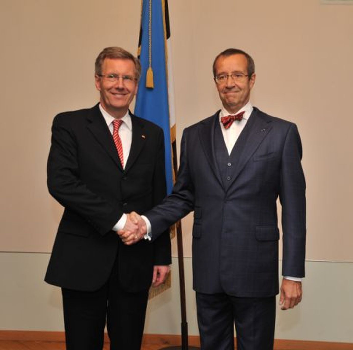 Saksamaa liidupresident Christian Wulff ja Eesti president Toomas Hendrik Ilves Kadriorus.