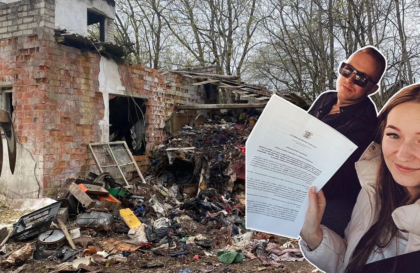 Koht Märjamaal, mida noor pere korrastama asus.