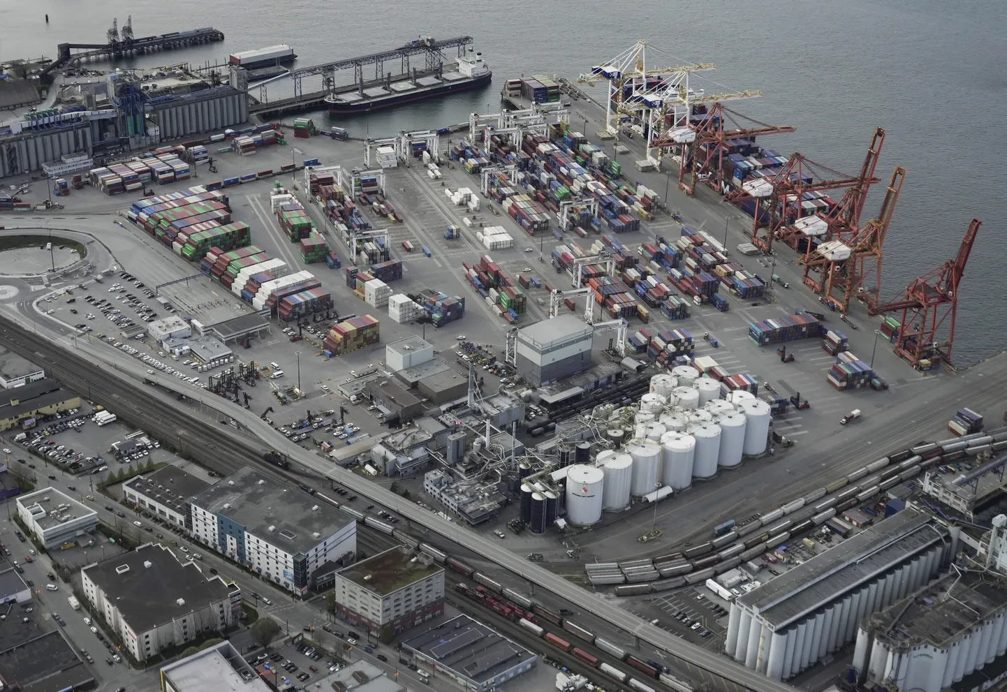 Vaade Vancouveri kaubasadamale. Foto on illustratiivne.