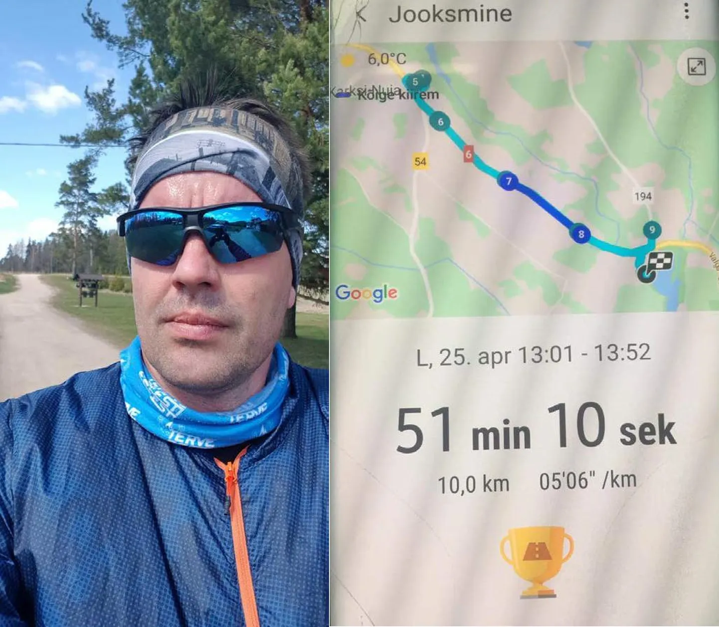 Karksi-Nuia maanteejooksul osalejatel tuli seekord endil aeg ja distants üles märkida. Märgi pani maha ka üks jooksu korraldajaid Jaak Israel, kes läbis kümnekilomeetrise põhidistantsi.