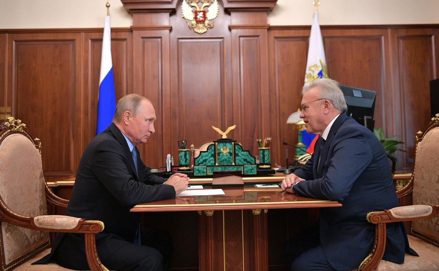 Vladimir Putin ja Aleksandr Uss 2017. aastal. 