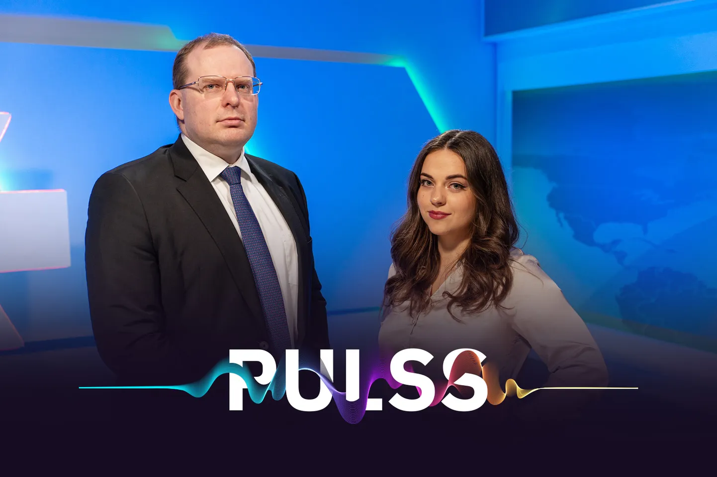 LĀI direktors Kārlis Bukovskis, raidījuma "Pulss" vadītāja Linda Anna Dāldere