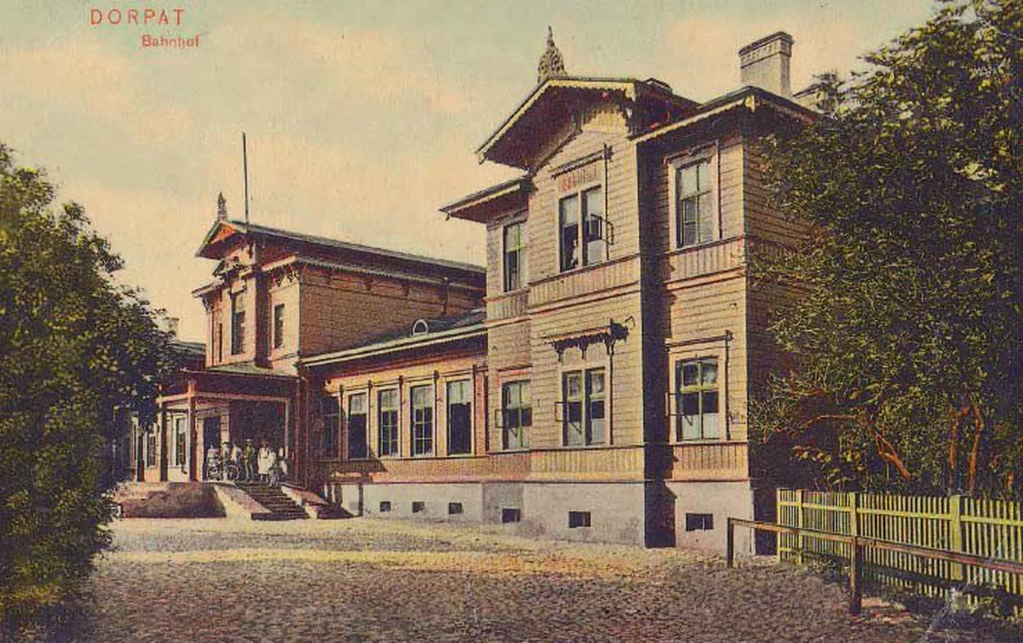 Möödunud aastal tulekahjus kannatada saanud Tartu jaamahoone oma nooruses 1870. aastatel.