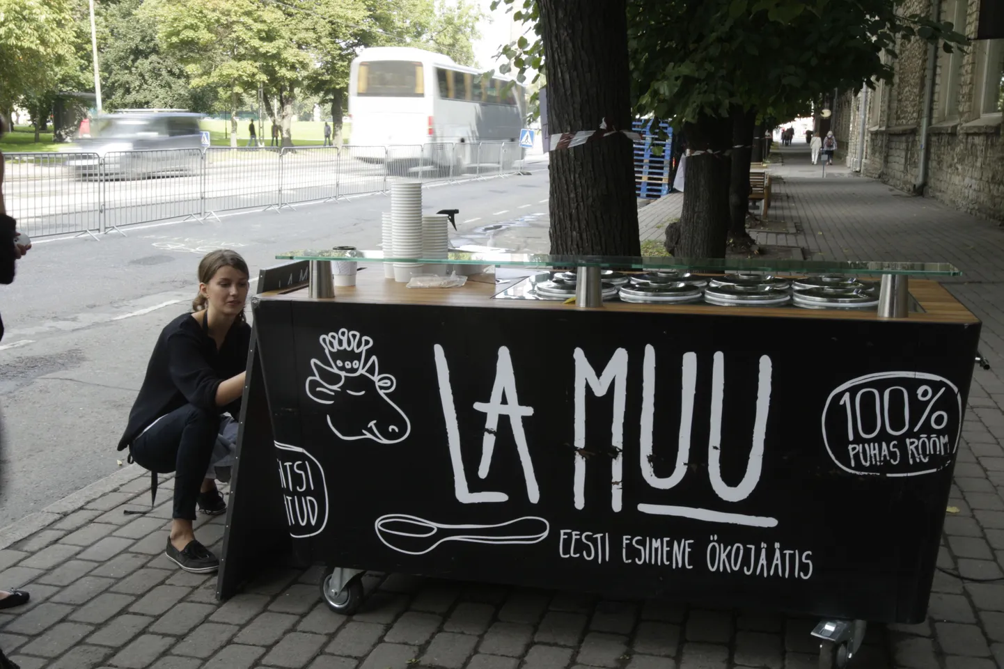 La Muu ökojäätise suvine müügipunkt.
