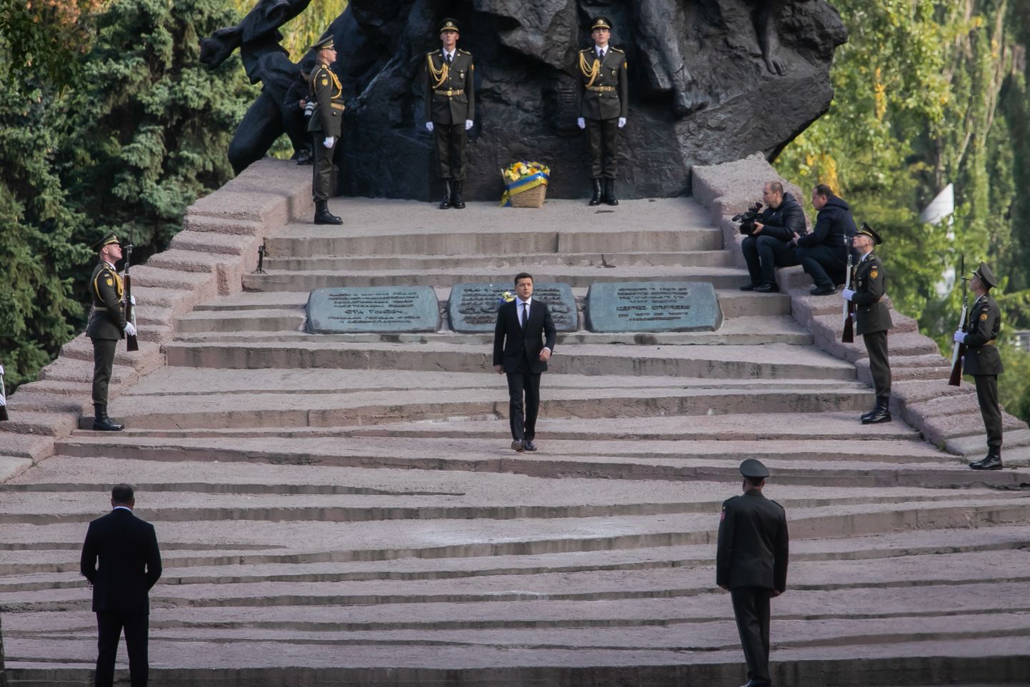 Ukraina president Volodõmõr Zelenskõi Kiievis Babõn Jari mälestusüritusel 29. september 2021.