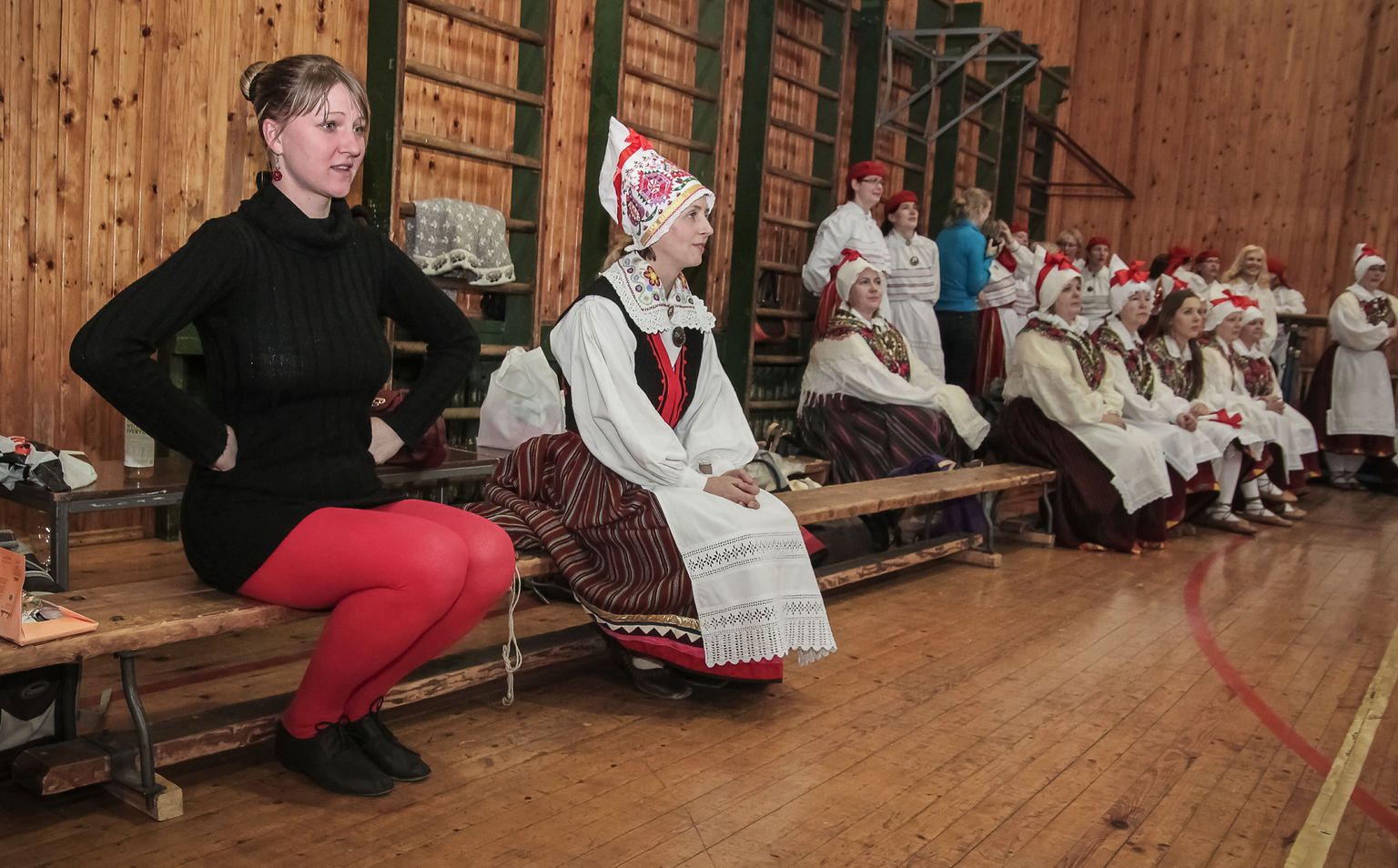 Täna toimus ühisgümnaasiumis suvise laulu- ja tantsupeo esimene eelproov Pärnu ja Pärnumaa 40 täiskasvanute tantsurühmale.