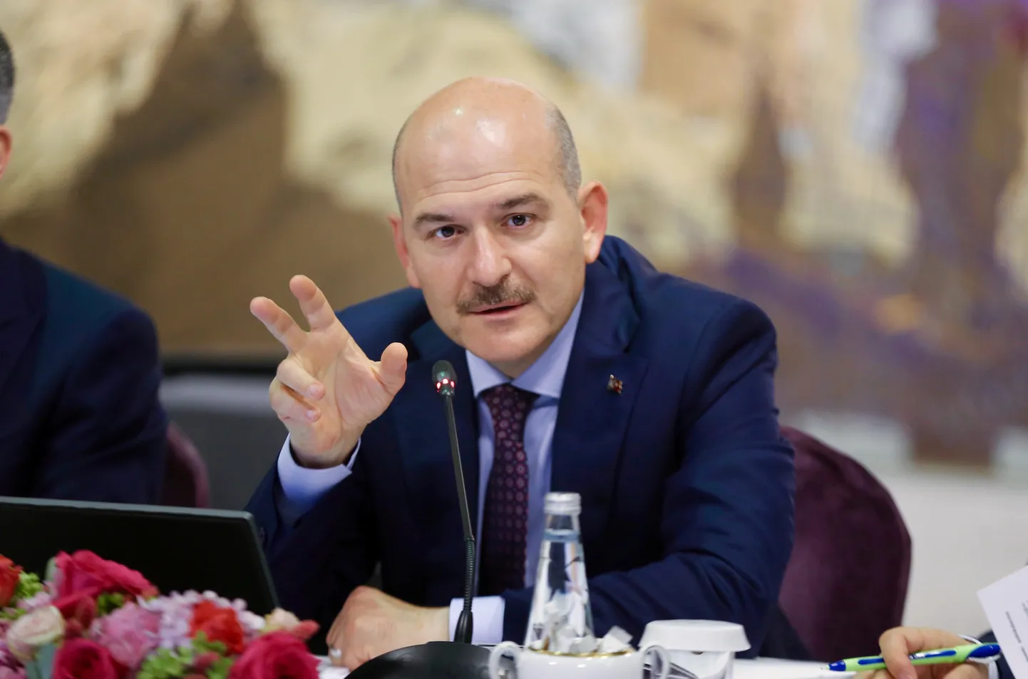 Türgi siseminister Süleyman Soylu sellel 21. augustist pärineval fotol.