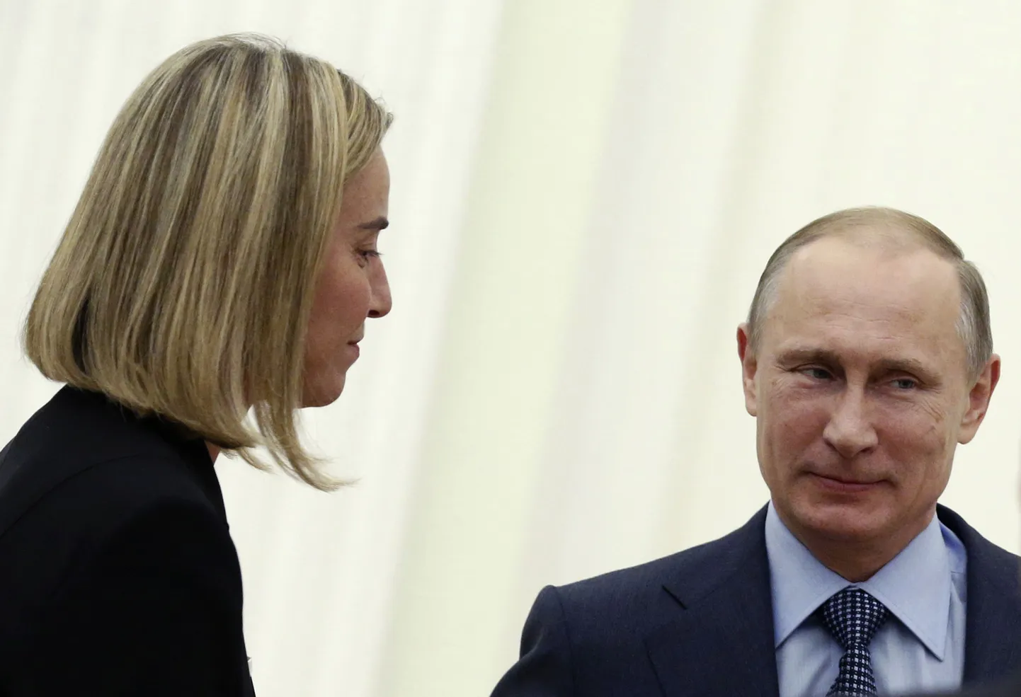 Itaalia välisminister Federica Mogherini Kremlis koos Vladimir Putiniga.