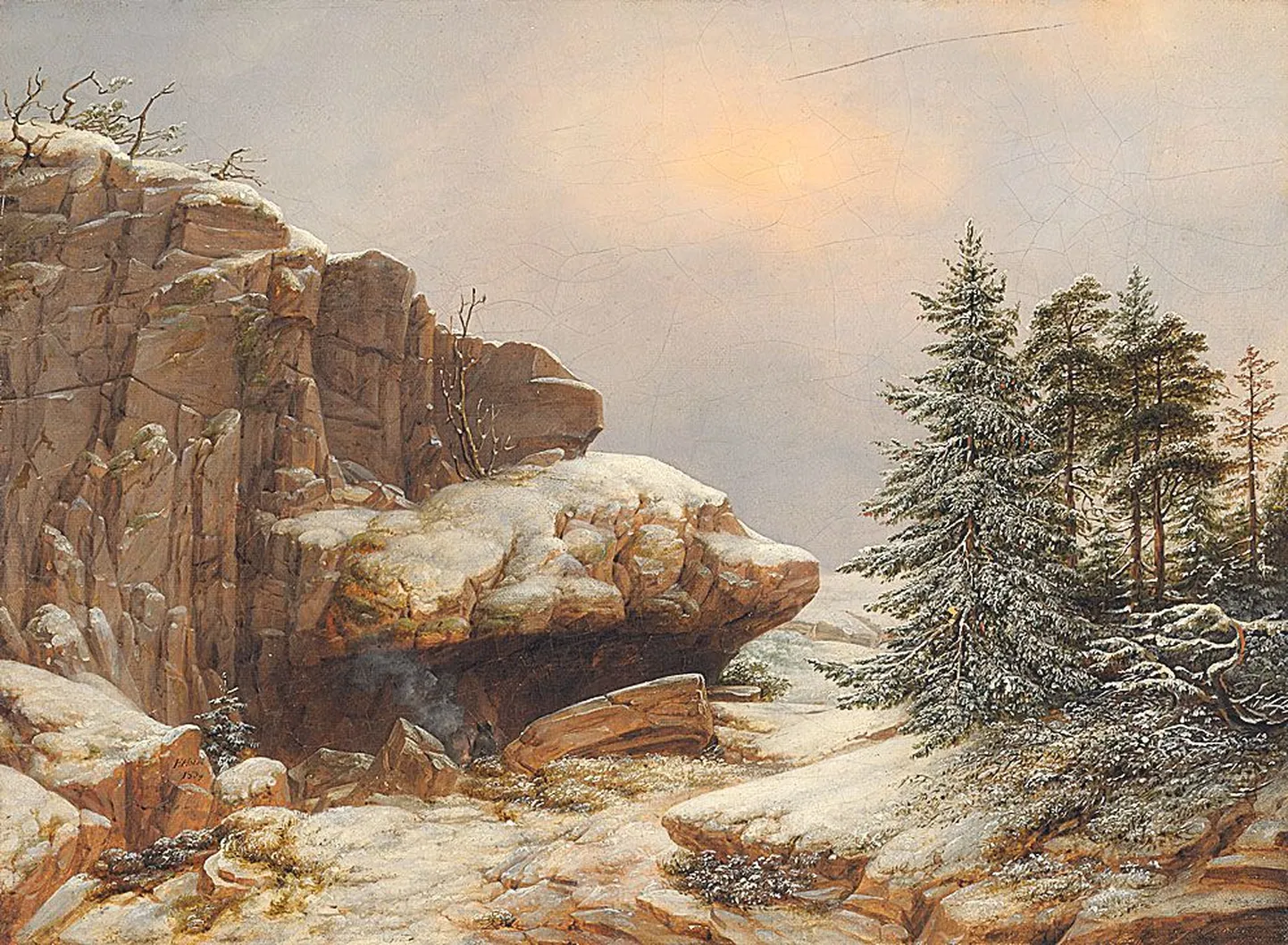 August Matthias Hagen «Talvemaastik. Suursaare vaade».