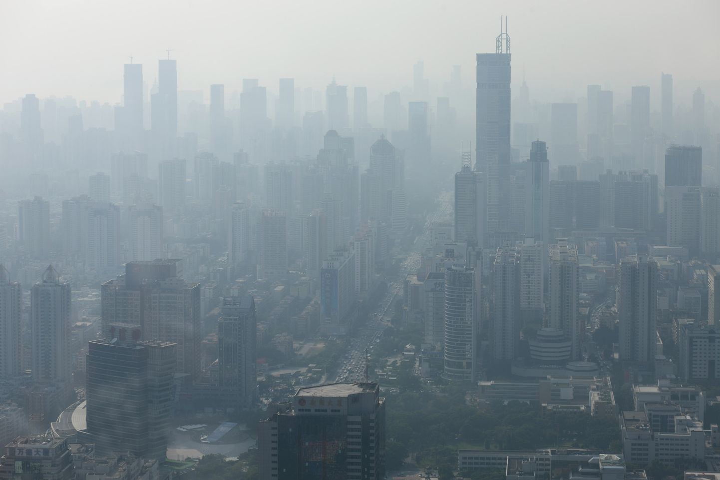 Shenzheni linn, mis on hädas õhusaastega.