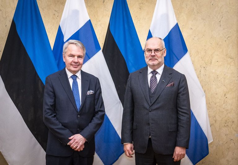 Eesti Vabariigi President Alar Karis ja Soome välisminister Pekka Haavisto.