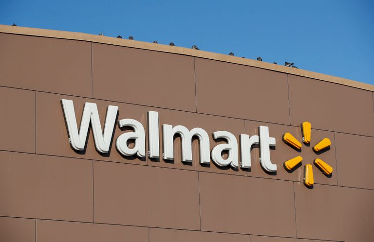 Walmarti ostukeskuse logo. Pilt on illustreeriv