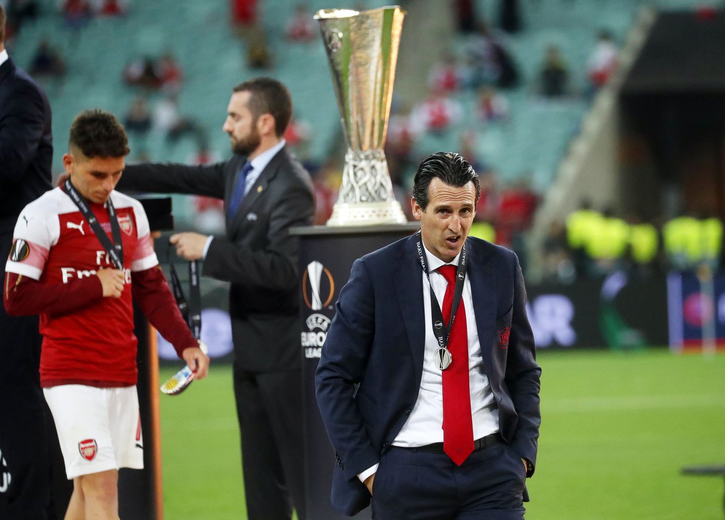 Arsenali peatreener Unai Emery pärast kaotusega lõppenud Euroopa liiga finaali.
