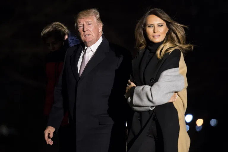 Donald, Melania ja Barron Trump