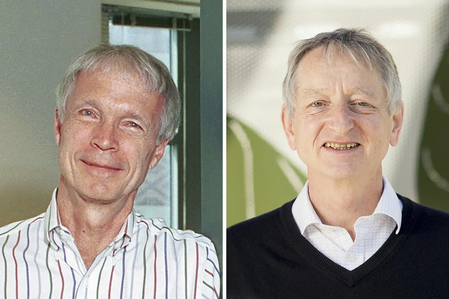 John Hopfield (vasakul) ja Geoffrey Hinton said tänavuse Nobeli füüsikapreemia mõtlevate masinate loomise eest.