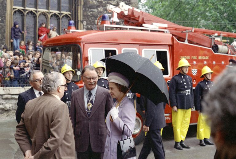 Londoni tuletõrjebrigaadi külastus 1977. aastal.