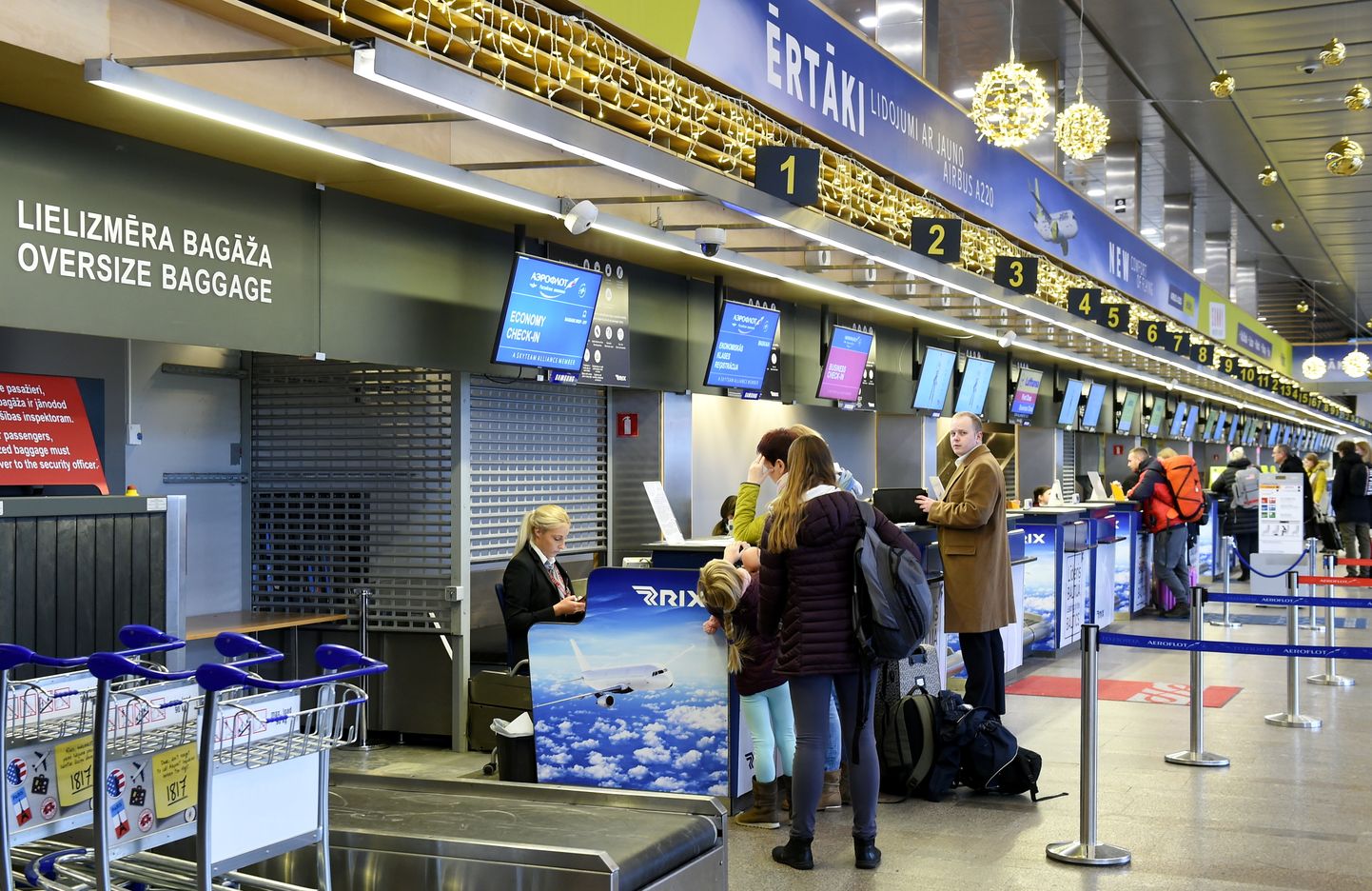 Pasažieru reģistrācija lidojumam starptautiskajā lidostā "Rīga"