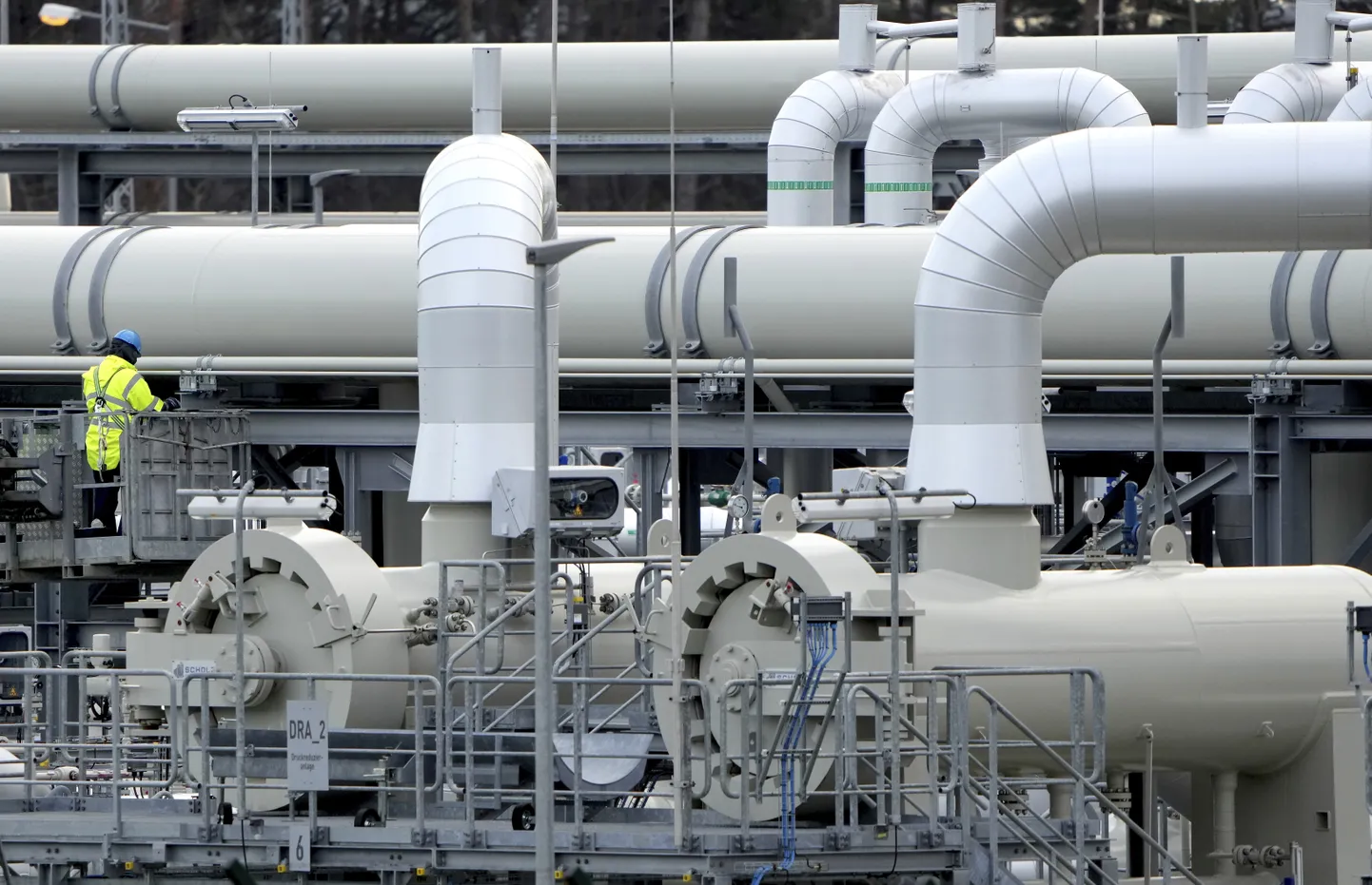 Nord Stream 2 rajatised Põhja-Saksamaal Lubminis 15. veebruar 2022.