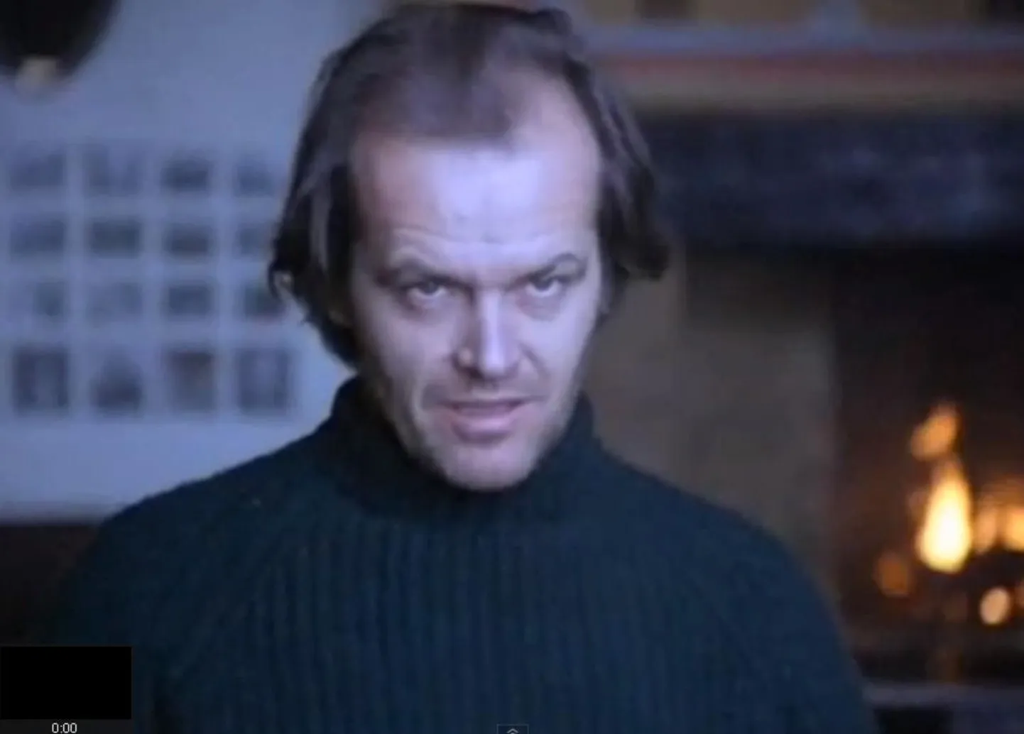 Õudusfilmi vaatamisega põletatakse ligi 200 kilokalorit. Fotol Jack Nicholson filmis «The Shining»