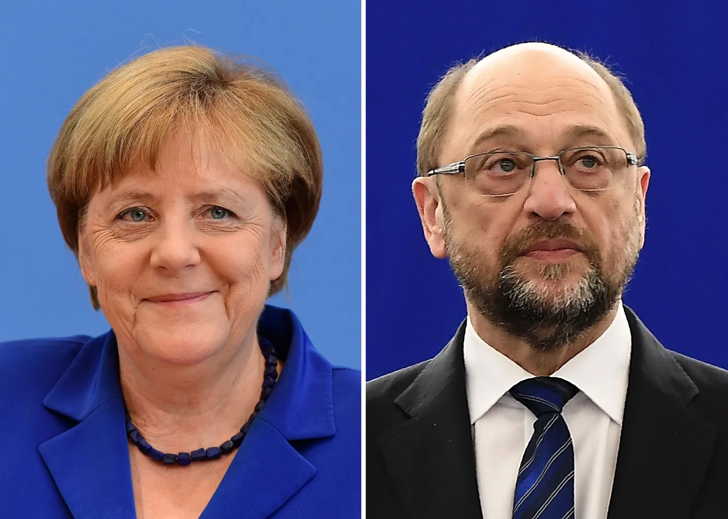 Angela Merkel ja Martin Schulz.