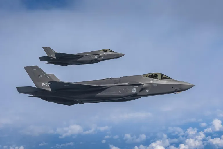 Dutch F-35 in Finnish sky.