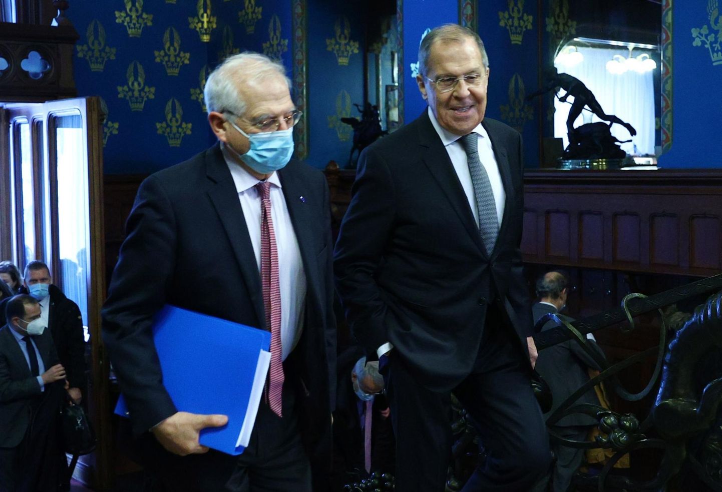 Venemaa välisminister Sergei Lavrov ning ELi välis- ja julgeolekupoliitika kõrge esindaja Josep Borrell reedel Moskvas. 