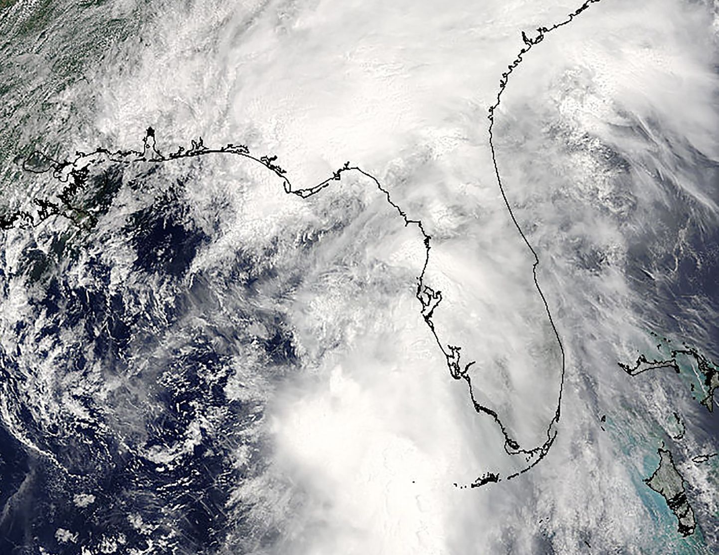 Troopiline torm Colin NASA Terra satelliidi pildil