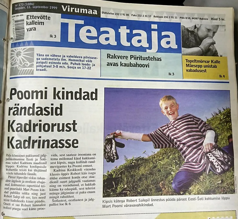 Aastatetagune artikkel Virumaa Teatajas.