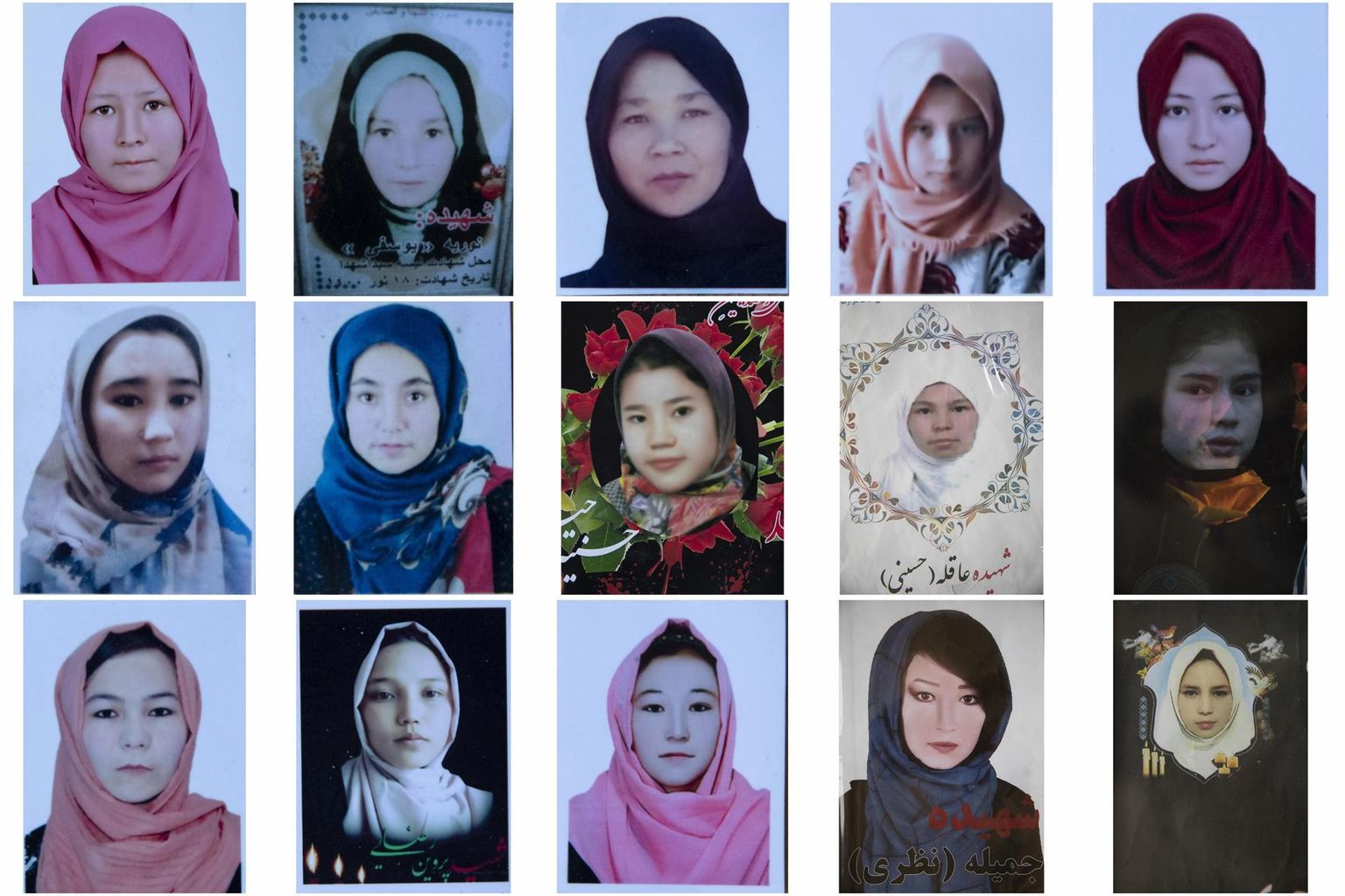 Hazara naised ja tüdrukud, kes said surma tänavu 8. mail korraldatud Talibani rünnakus nende koolile. 