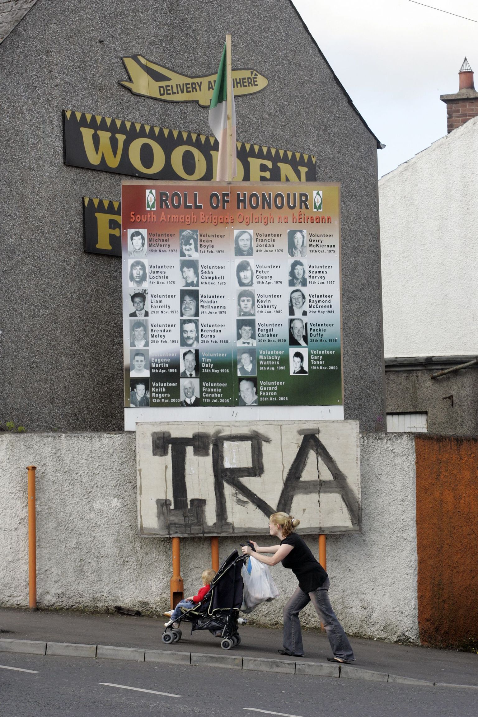 IRA mälestustahvel Armagh' linnas.